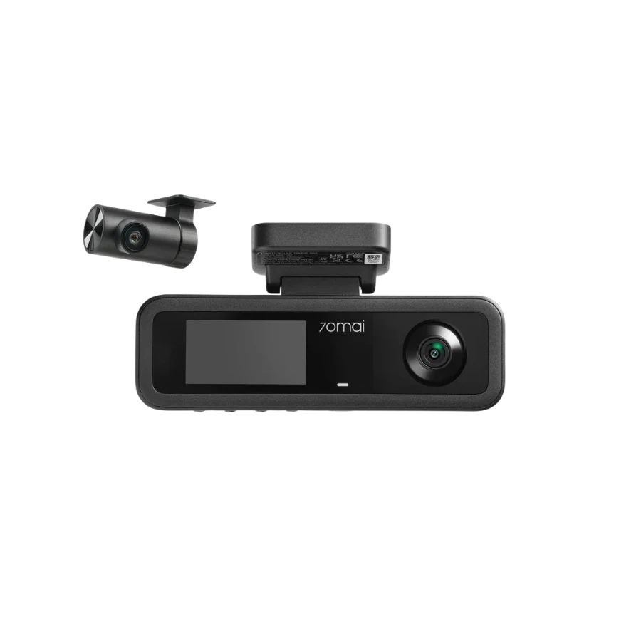 70mai Dash Cam T400 3-Channel Recording (Front Interior + Rear Cameras)