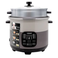 VISION 1100W MC-3.0 Liter Stainless Still Smart Rice Cooker with Thermal Safety Fuse- Double Pot