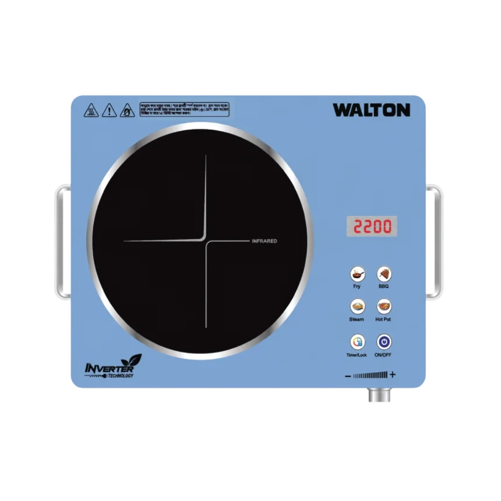 Walton WIR-Heat Crown 2200W Infrared Cooker with Touch and Knob Control