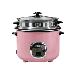 VISION 1000W 2.8L Double Pot Stainless Steel Rice Cooker