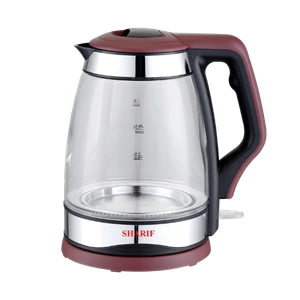 SH-EK410 1.8L Tempered Glass Electric Kettle - Brown