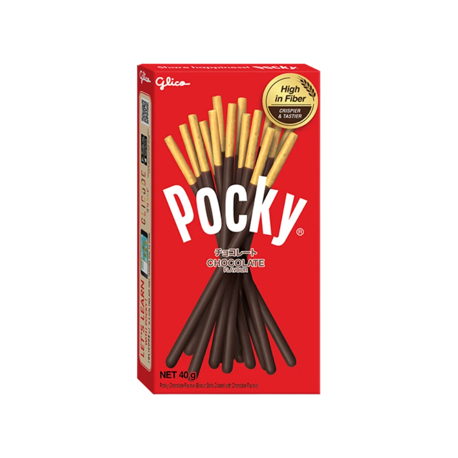 Glico Pocky Chocolate Cream Covered Biscuit Sticks 40g