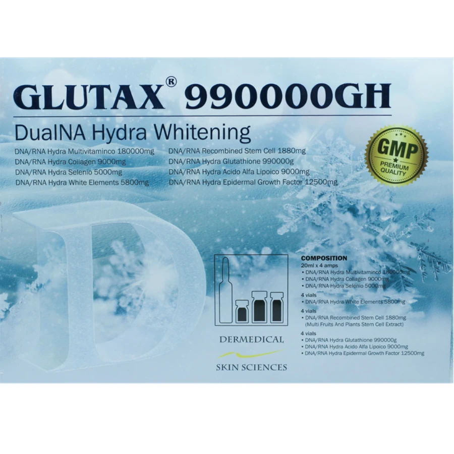 Glutax 990000GH Dualna Hydra Whitening Glutathione Injections – Advanced Skin Whitening & Anti-Aging Treatment